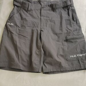 Huk Men's Gray Fishing Shorts
